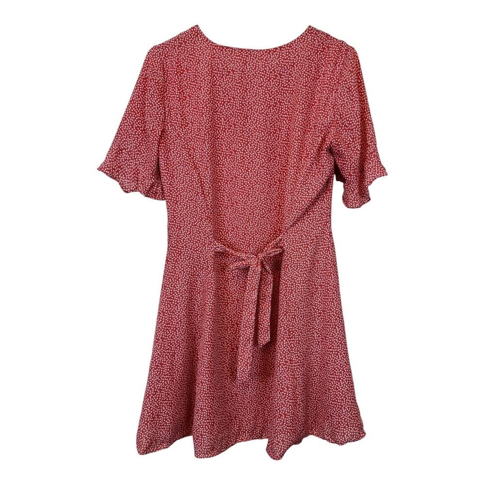 Lulus Lulu's Castana Rust Red Button Up Skater Dr… - image 6